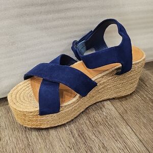 Halogen Blue Espadrille Platform Sandals